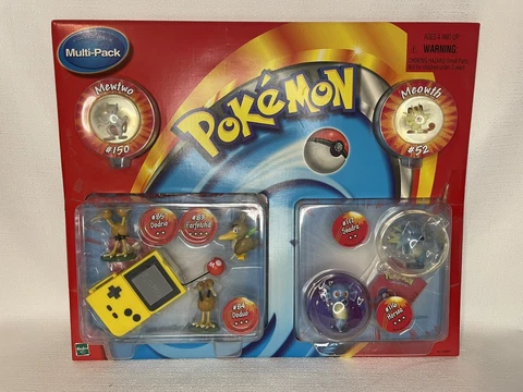Hasbro Pokemon 1999 Multi Pack Mewtwo Meowth Battle Figures Unopened Cover