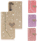 Bling Shockproof Leather Wallet Case Phone Case Cover for Samsung S24 S23 A54