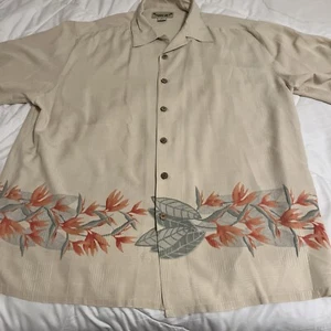 Paradise Cove Hemd Herren Hawaii Freizeit Extra Large Tropical Floral Seide - Bild 1 von 12