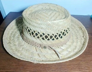 Gold Coast Sunwear Men's Rush Gambler STRAW HAT with Tan Band - One Size - Picture 1 of 9