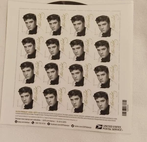 Elvis Presley USPS 16 Stamps on the original sheet Bar Code 589000 2015 USPS col - Picture 1 of 2
