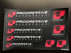 PROGRESSIVE SUSPENSION OEM 9PC STICKER SHEET 8.5"X5.5" - Picture 1 of 1