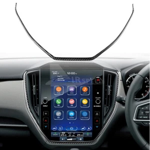 Tiras de cubierta de borde de marco de navegación central negro para Subaru Crosstrek 2023-2024 - Imagen 1 de 7