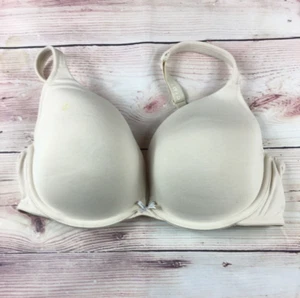 Lane Bryant Cacique Cotton Boost Plunge Bra Size 36DDD Beige - Picture 1 of 4