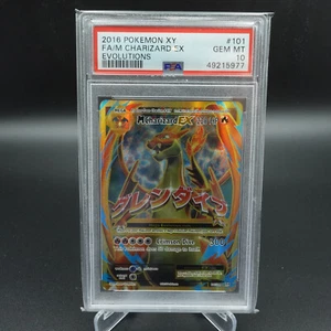 PSA 10 GEM MINT POKEMON M CHARIZARD EX ULTRA RARE EVOLUTIONS 2016 #101 CARD - Bild 1 von 2