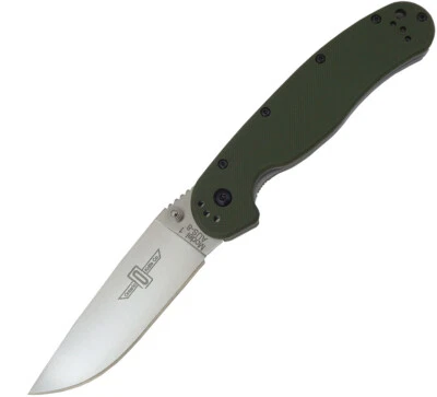Ontario RAT I Linerlock Foliage Green Folding AUS-8 Steel Pocket Knife 8848FG - Image 1 of 4