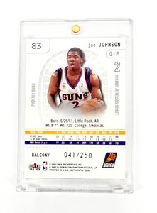 BALCONY #/250 GAME 1 PATALLEL 2002-03 Fleer Authentix Joe Johnson #83 SUNS MINT 