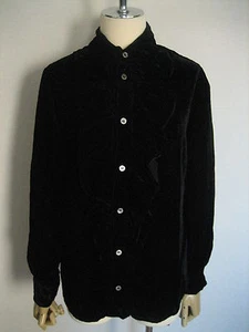 Junya Watanabe Comme Des Garcons Velvet Long Sleeve Boluse AD2006 - Picture 1 of 12