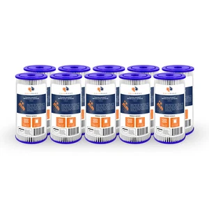 10PK of Big Blue 5µm Pleated Washable Sediment Water Filter 10"x4.5" by Aquaboon - Picture 1 of 1