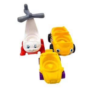 Fisher Price Little People Car Vehicle Lot Helicopter Chopper Taxi  Yellow Car - Picture 1 of 13