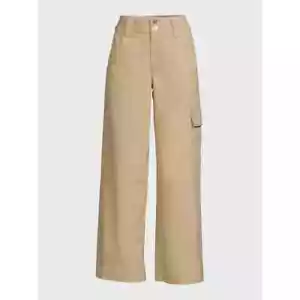 TIME & TRU - SIZE: 16 - Mid-Rise Wide Leg Corduroy Cargo Pants W/30" Inseam -NEW - Picture 1 of 4