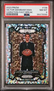 2023 Panini Prizm Variation Fast Break #136 Victor Wembanyama RC PSA 8 - Picture 1 of 2