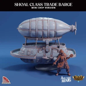 Mini barco Sordane Publishing Arcane Minis impreso en 3D - barcaza comercial de banco 28 32 mm - Imagen 1 de 4