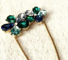Jewelry  ISAAC MIZHARI  Adjustable Crystal Flower Bracelet  Color Green  NEW $79