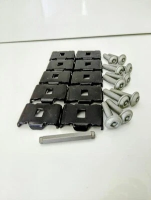 Clip per recinzione in rete in acciaio bulloni e chiave di fissaggio opzionale addon - nero e verde