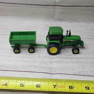 Ertl 1/64 scale john deere pull and go diecast Tractor and plastic trailer/wagon - Picture 1 of 9