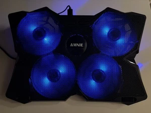 ⭐️ Amnie Laptop-Kühler 15,6-17" Notebook | 4 Lüfter | Blaues LED | USB | TOP ⭐️ - Bild 1 von 13