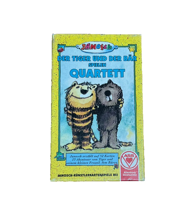 Janosch Quartett Kartenspiel Tiger & Bär Kinder Serie Altenburg Stralsund ASS - Bild 1 von 4