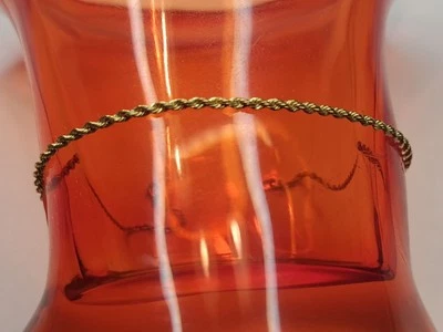 10k Designer Solid Yellow Gold Delicate Rope Bracelet 7" Long 2MM Wide - Image 1 of 4