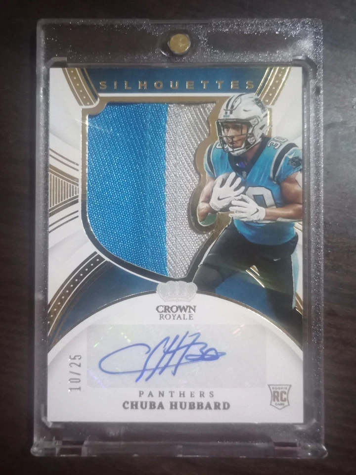 2021 Panini Chronicles - Crown Royale Silhouette Auto Chuba Hubbard /25 🔥🔥🔥 - Image 1 of 2