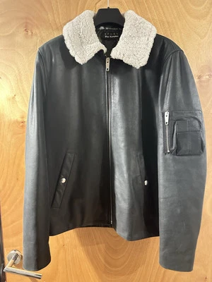 The Kooples Sport Leather Aviator Jacket Size Small RRP 755 - Image 1 of 4
