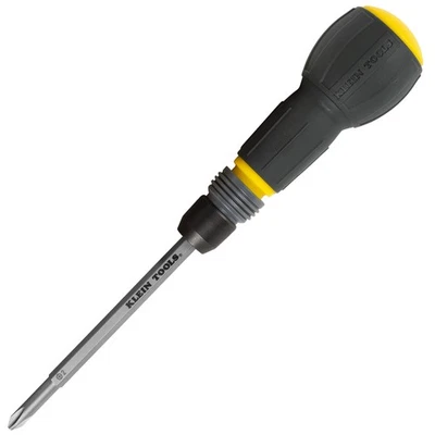 Klein Tools 32960A Fastbit Tru-Grip Screwdriver, Phillips & Slotted Bits - Image 1 of 4