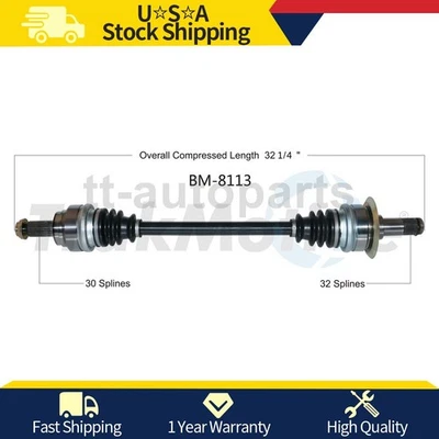 Junta de eixo traseira esquerda CV para BMW X5 2018 2017 2016 2015 2014 2013 2012 2011 - Imagem 1 de 2
