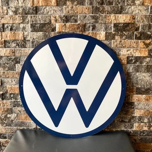 2019 Volkswagen Modern Crest-Minimalist Flat Logo Heavy Metal Sign-19.7" (50cm) - Picture 1 of 8