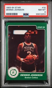 Estrella #32 Dennis Johnson 1983-84 PSA 8 Boston Celtics centrado - Imagen 1 de 2