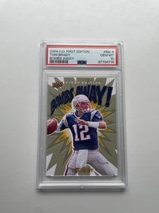 2009 Upper Deck First Edition #BA 4 Tom Brady BOMBS AWAY! PSA 10 - Picture 1 of 2