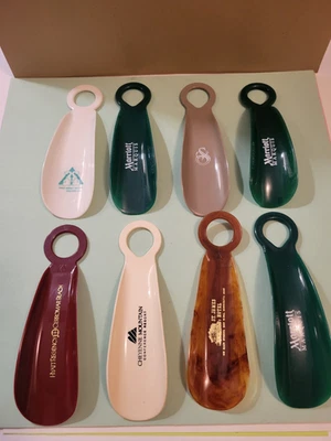 LOT of 8: Vintage Plastic Advertising Shoe Horns MARRIOTT HYATT SHERATON DISNEY - Image 1 of 4