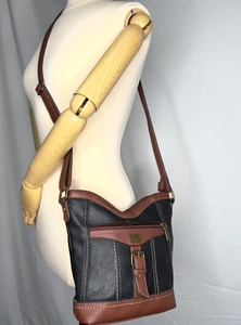 BORN Concept Shoulder Bag Black & Brown Small Crossbody Purse B.O.C - Picture 1 of 8