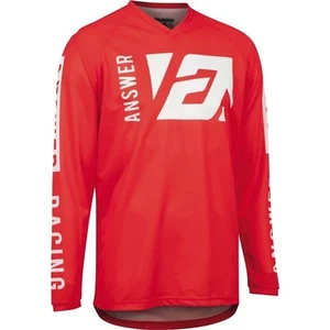 Answer Racing Syncron Merge Jersey Red Motorcycle MX Off-road ATV BMX MTB LG - Picture 1 of 1