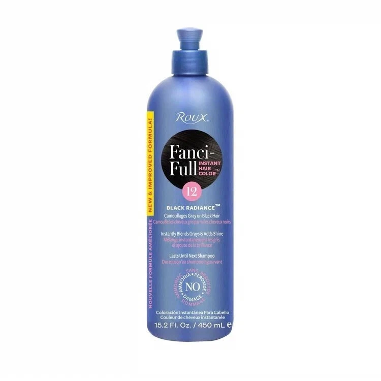 ROUX Fanci-Color de cabello instantáneo completo / 12 brillo negro / 15,2 OZ / 1 pieza / yo  Foto 1 de 1