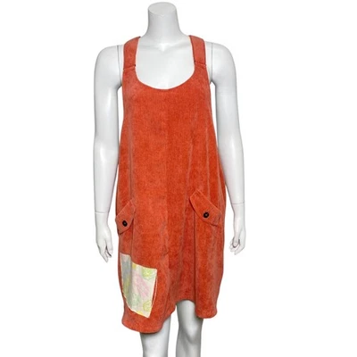 Modcloth Social Scholar Corduroy Dress Womens Size 1X  Sleeveless Burnt Orange - Image 1 of 4