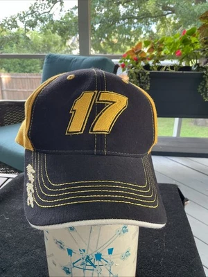 Sombrero negro y amarillo Matt Kenseth #17 Nascar Racing Roush Fenway Racing Foto 1 de 4