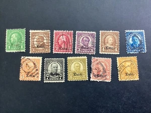 ICOLLECTZONE  US 658-668 F/VF used Complete Kansas Set CV $190 - Picture 1 of 3