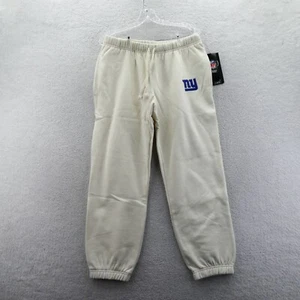 New York Giants Sweatpants Mens Medium White Fleece Lined Jogger '47 Brand Pants - Picture 1 of 7
