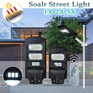LED Solar Street Light IP65 150W/300W Waterproof Outdoor Sensor Remote Wall Lamp - Picture 1 of 13
