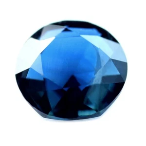 Certified 0.64ct Natural Blue Sapphire VS Clarity Madagascar Rose Cut 5mm Round - Picture 1 of 2