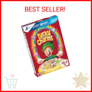 Cereal sin gluten Lucky Charms con malvaviscos, cereal para desayuno para niños, hecho con - Imagen 1 de 2