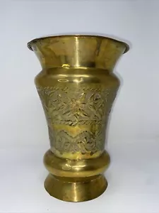 Vintage Kupfer handgefertigte gehämmerte Kupfervase Made in Truthahn Blumenätzung 10,5 Zoll - Bild 1 von 8