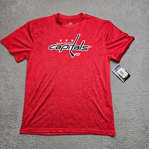 Washington Capitals Shirt Youth Large NHL Red Short Sleeve Hockey - Picture 1 of 16