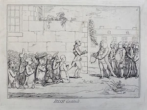 1782 (1849) Antique Print; Irish Gratitude & The Jubilee by James Gillray - Picture 1 of 8
