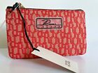 River Island Coral Jacquard Mini Zip Pouch Purse  New With Tags
