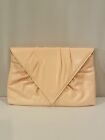 Vintage Pastel Peach Purse Handbag Clutch NEW Faux Leather Magnetic Snap