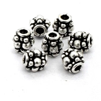 50 PCS 6MM BALI SPACER BEAD ANTIQUE STERLING SILVER PLATED  45 - Image 1 of 4