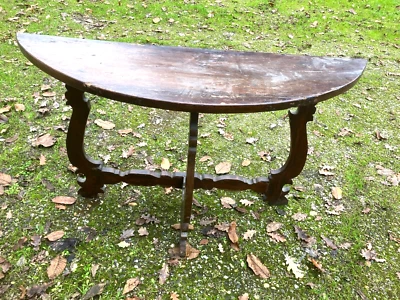 TAVOLO CONSOLE LUIGI XVI DEL ULTIMO QUARTO DEL 700 IN NOCE MASSELLO - Immagine 1 di 4