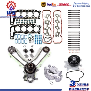 Engine Rebuild Kit Oil Water Pump Timing Chain For Jeep Dodge Chrysler 4.7 99-10 - Picture 1 of 15