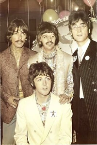 Vintage The Beatles Musikgruppe Band Poster 36 x 24 Deutsch - Bild 1 von 2